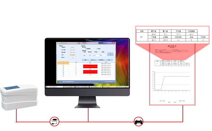 光澤度儀生成的測(cè)試報(bào)告 光澤度儀生成的測(cè)試報(bào)告